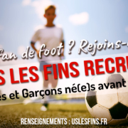 Ecole de football : L'US LES FINS recrute