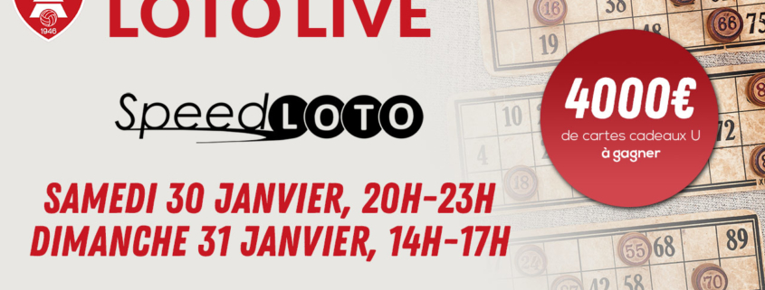Jouez au loto depuis chez vous samedi 30 et dimanche 31 janvier 2021