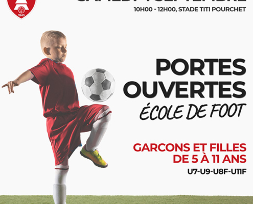 Portes Ouvertes école de foot US LES FINS samedi 4 septembre