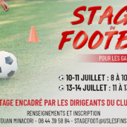 Stages de foot - juillet 2023