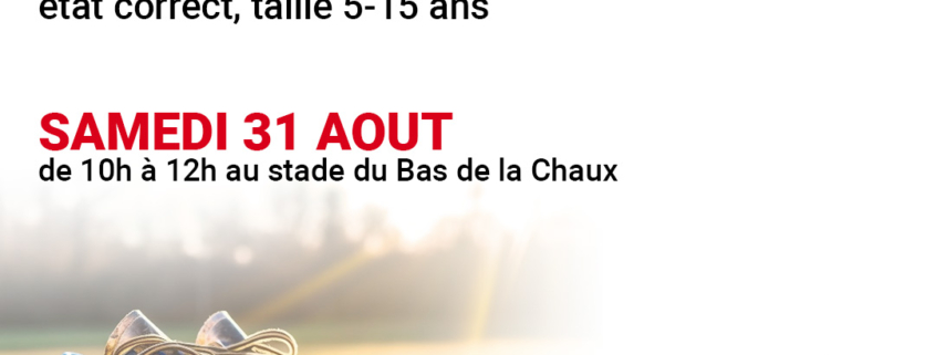Vente d'occasion d'articles de foot samedi 31 août